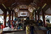 Yangon Myanmar. Shwedagon Pagoda (the Golden Stupa). Details of the southern stairway. 